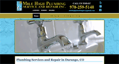 Desktop Screenshot of milehighplumbingdurango.com